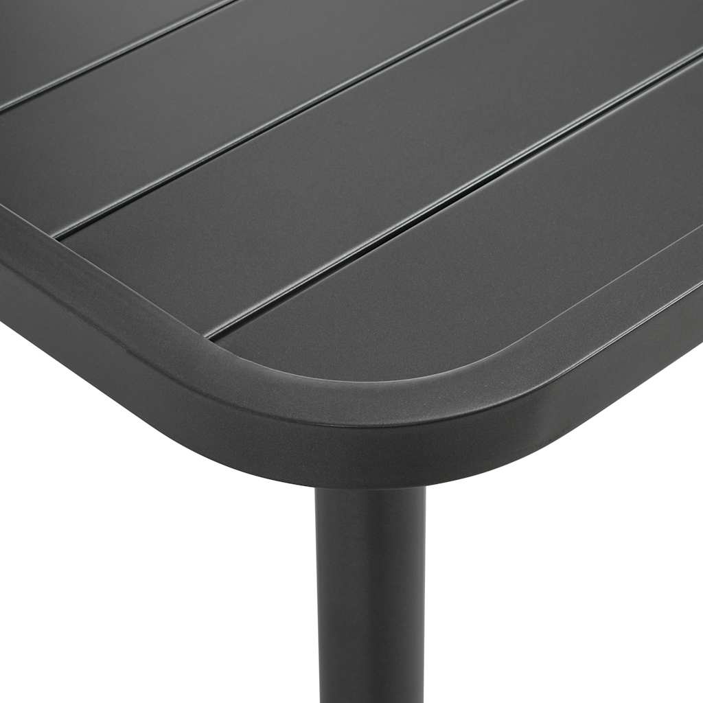 Set da Pranzo da Giardino 7 pz in Acciaio Grigio Scuro