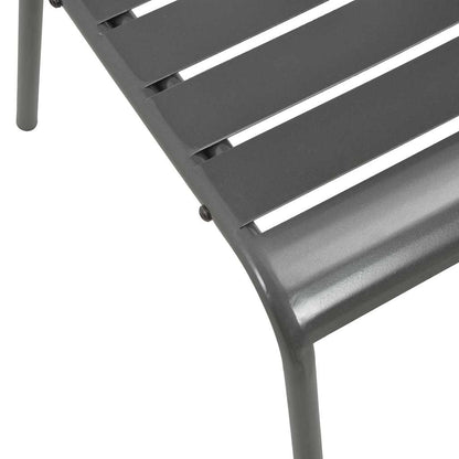 Set da Pranzo da Giardino 7 pz in Acciaio Grigio Scuro