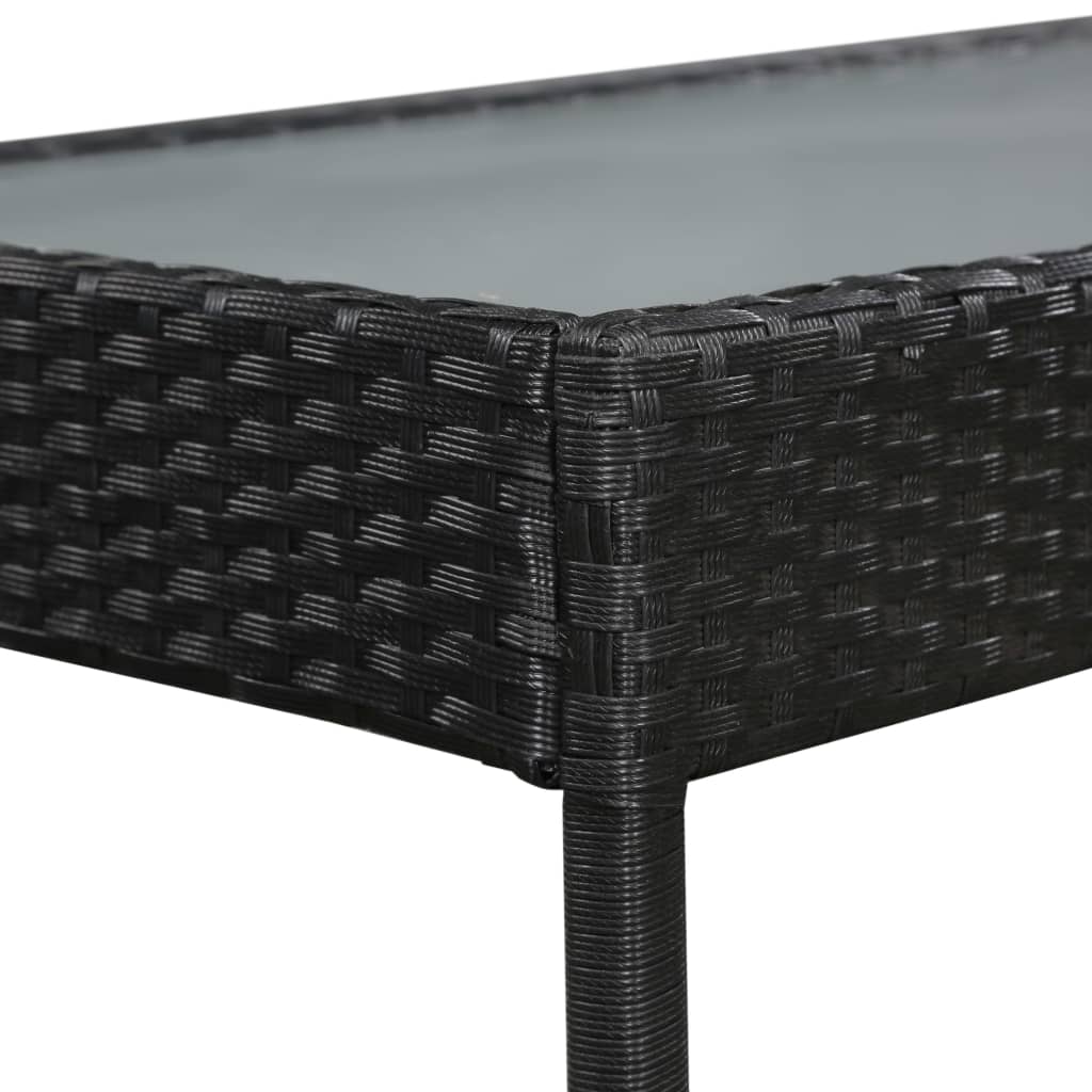 Set Divani da Giardino 5 pz con Cuscini in Polyrattan Nero | homemem39