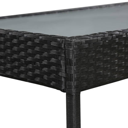 Set Divani da Giardino 5 pz con Cuscini in Polyrattan Nero | homemem39