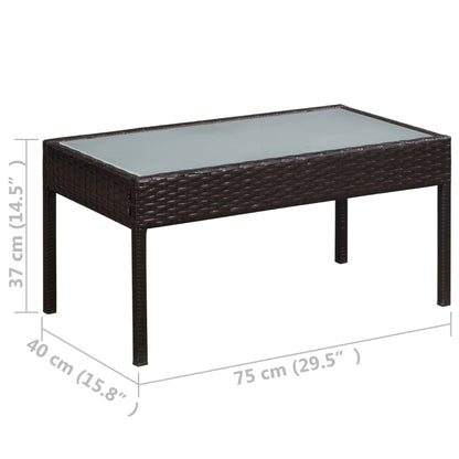 Set Divani da Giardino 5 pz con Cuscini in Polyrattan Nero | homemem39