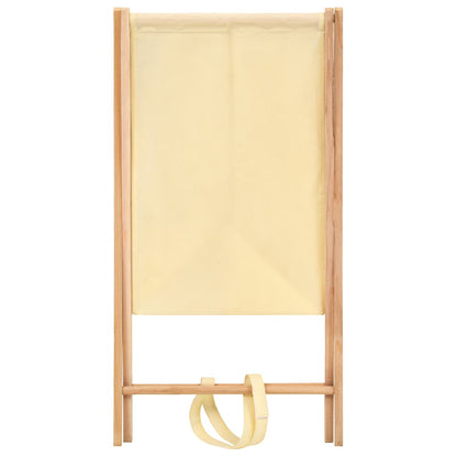 Portabiancheria in Legno di Cedro e Tessuto Beige 42x41x64 cm