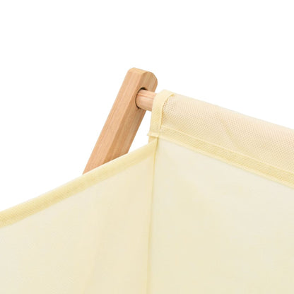 Portabiancheria in Legno di Cedro e Tessuto Beige 42x41x64 cm | homemem39