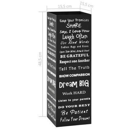 Porta Ombrelli con Scritte in Acciaio Nero - homemem39