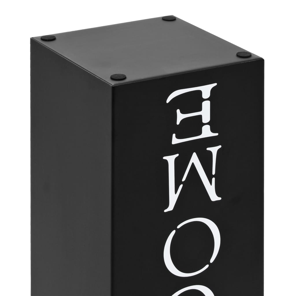 Porta Ombrelli Welcome in Acciaio Nero - homemem39