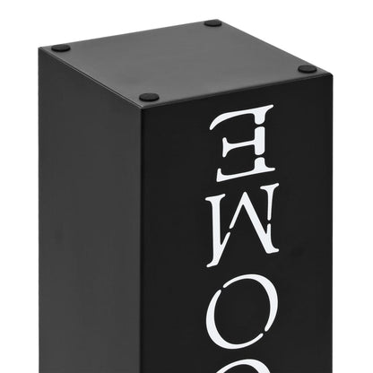 Porta Ombrelli Welcome in Acciaio Nero - homemem39