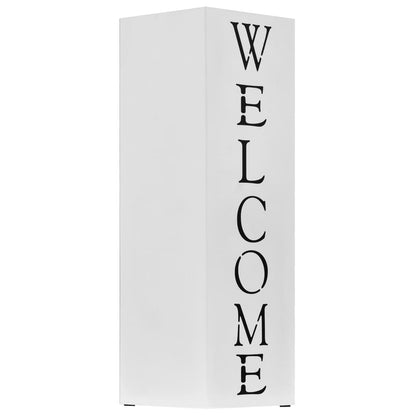 Porta Ombrelli Welcome in Acciaio Bianco