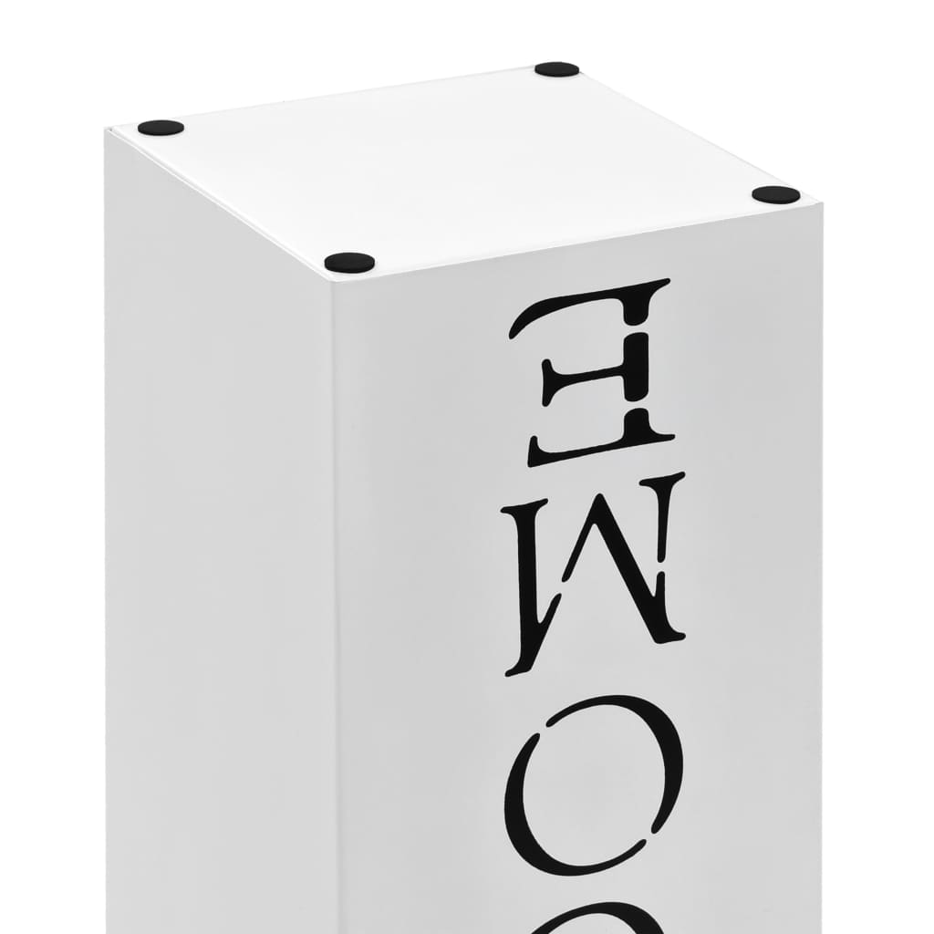 Porta Ombrelli Welcome in Acciaio Bianco - homemem39