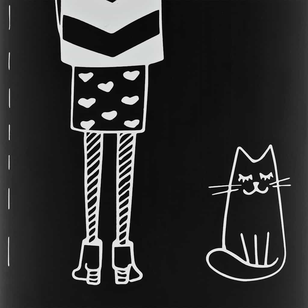 Porta Ombrelli con Disegni di Ragazze in Acciaio Nero