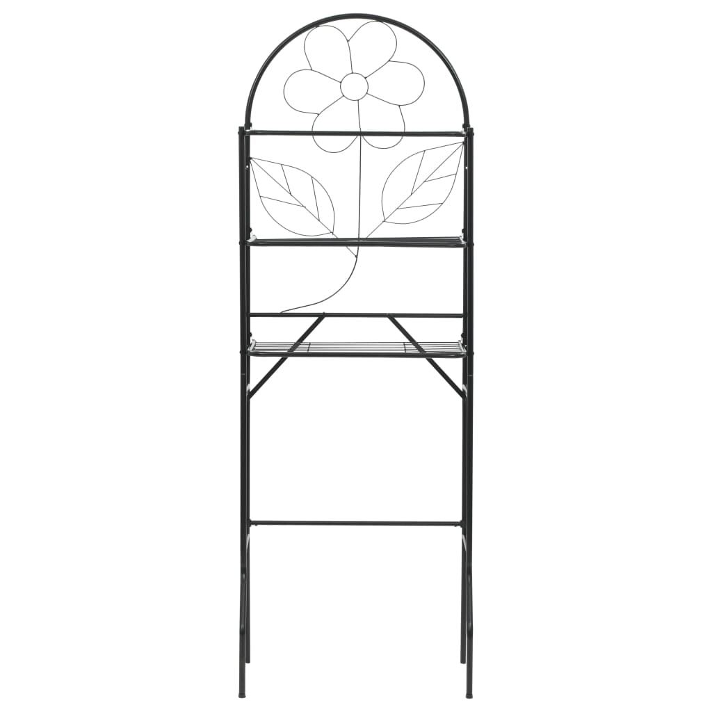 Scaffale da Bagno Nero 60x33x174 cm - homemem39