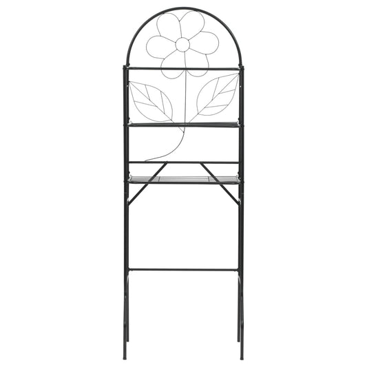 Scaffale da Bagno Nero 60x33x174 cm - homemem39