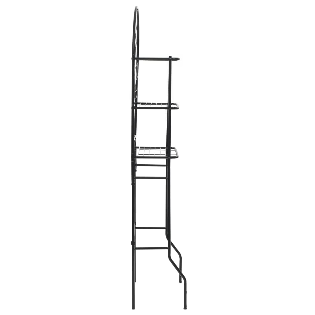 Scaffale da Bagno Nero 60x33x174 cm - homemem39