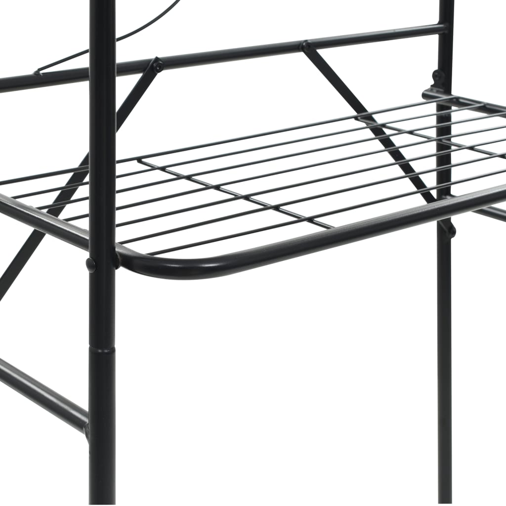 Scaffale da Bagno Nero 60x33x174 cm - homemem39