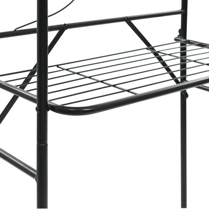 Scaffale da Bagno Nero 60x33x174 cm - homemem39