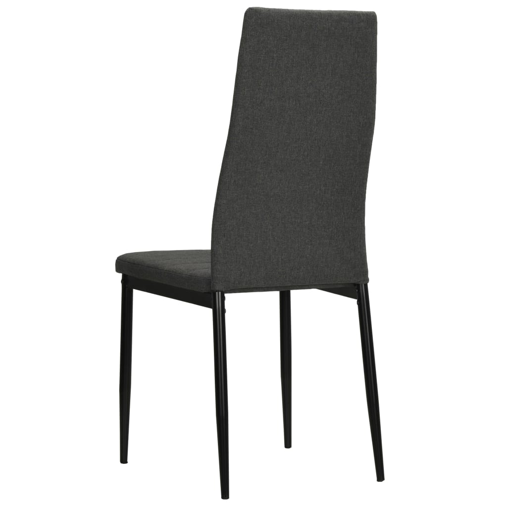 Sedie da Pranzo 2 pz Grigio Scuro in Tessuto | homemem39
