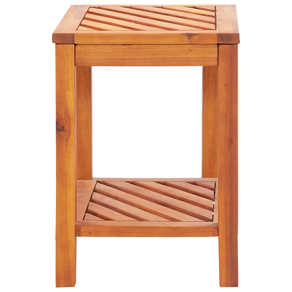 Tavolinetto in Legno Massello di Acacia 45x33x45 cm - homemem39