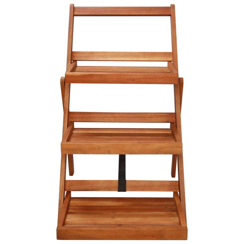 Piedistallo per Piante a 3 Livelli 50x63x80cm Massello d'Acacia | homemem39