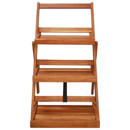 Piedistallo per Piante a 3 Livelli 50x63x80cm Massello d'Acacia | homemem39