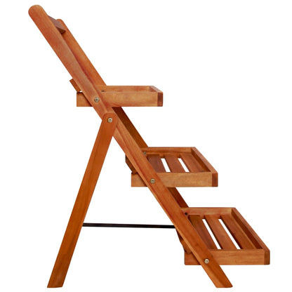 Piedistallo per Piante a 3 Livelli 50x63x80cm Massello d'Acacia | homemem39