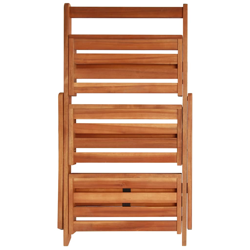 Piedistallo per Piante a 3 Livelli 50x63x80cm Massello d'Acacia