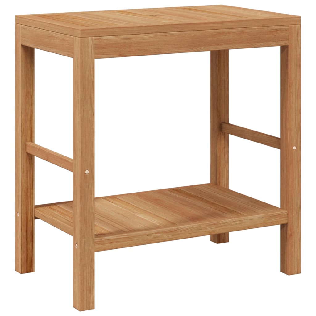 Mobile Bagno in Massello di Teak con Lavabo in Pietra di Fiume | homemem39