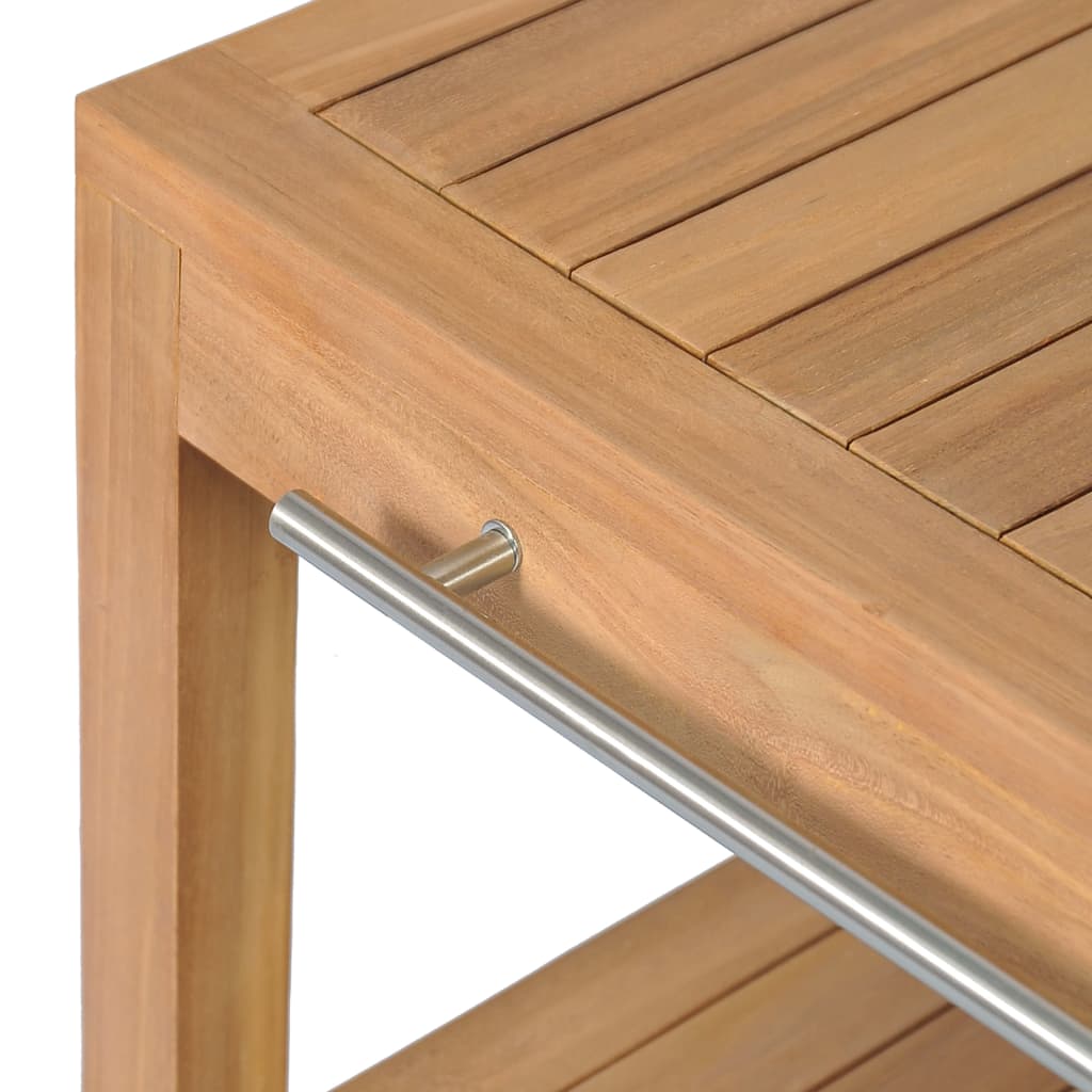 Mobile Bagno in Massello di Teak con Lavabo in Pietra di Fiume | homemem39