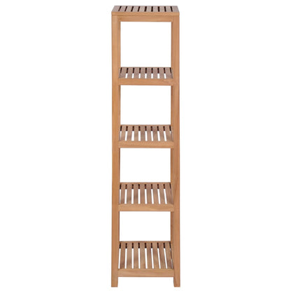 Scaffale per Bagno a 4 Ripiani in Massello di Teak 42x42x165cm