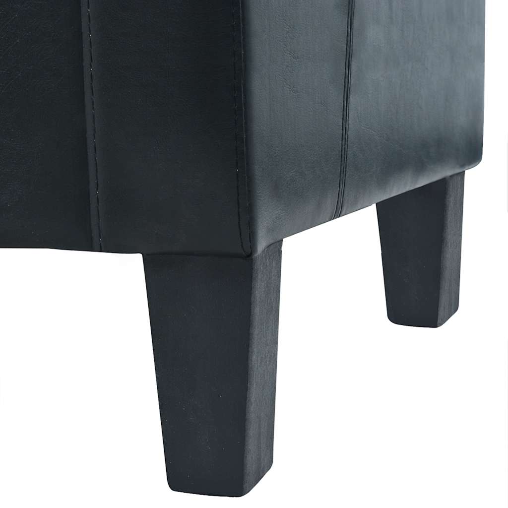 Set Divani 2 pz in Similpelle Nero | homemem39