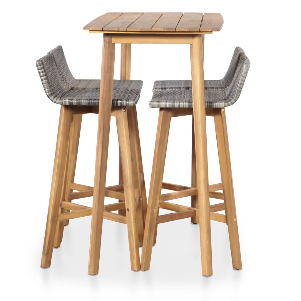 Set da Pranzo da Giardino 5 pz in Legno Massello di Acacia | homemem39