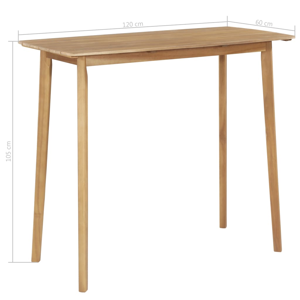 Set da Pranzo da Giardino 5 pz in Legno Massello di Acacia | homemem39