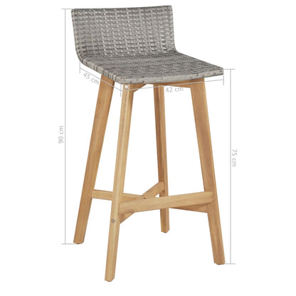 Set da Pranzo da Giardino 5 pz in Legno Massello di Acacia | homemem39