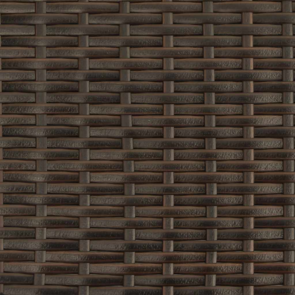 Sedie da Esterno Impilabili 2 pz in Polyrattan Marrone | homemem39