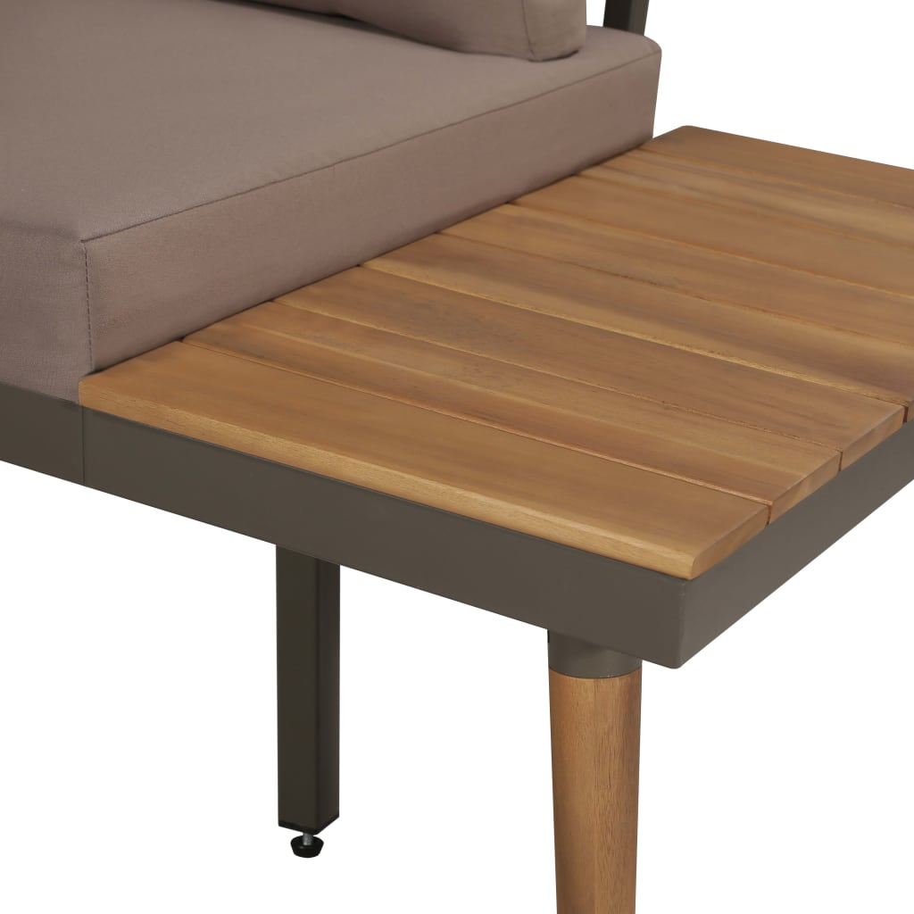 Set Divani da Giardino 4 pz con Cuscini Legno di Acacia Marrone - homemem39