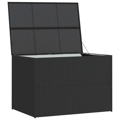 Baule da Giardino Nero 150x100x100 cm in Polyrattan - homemem39