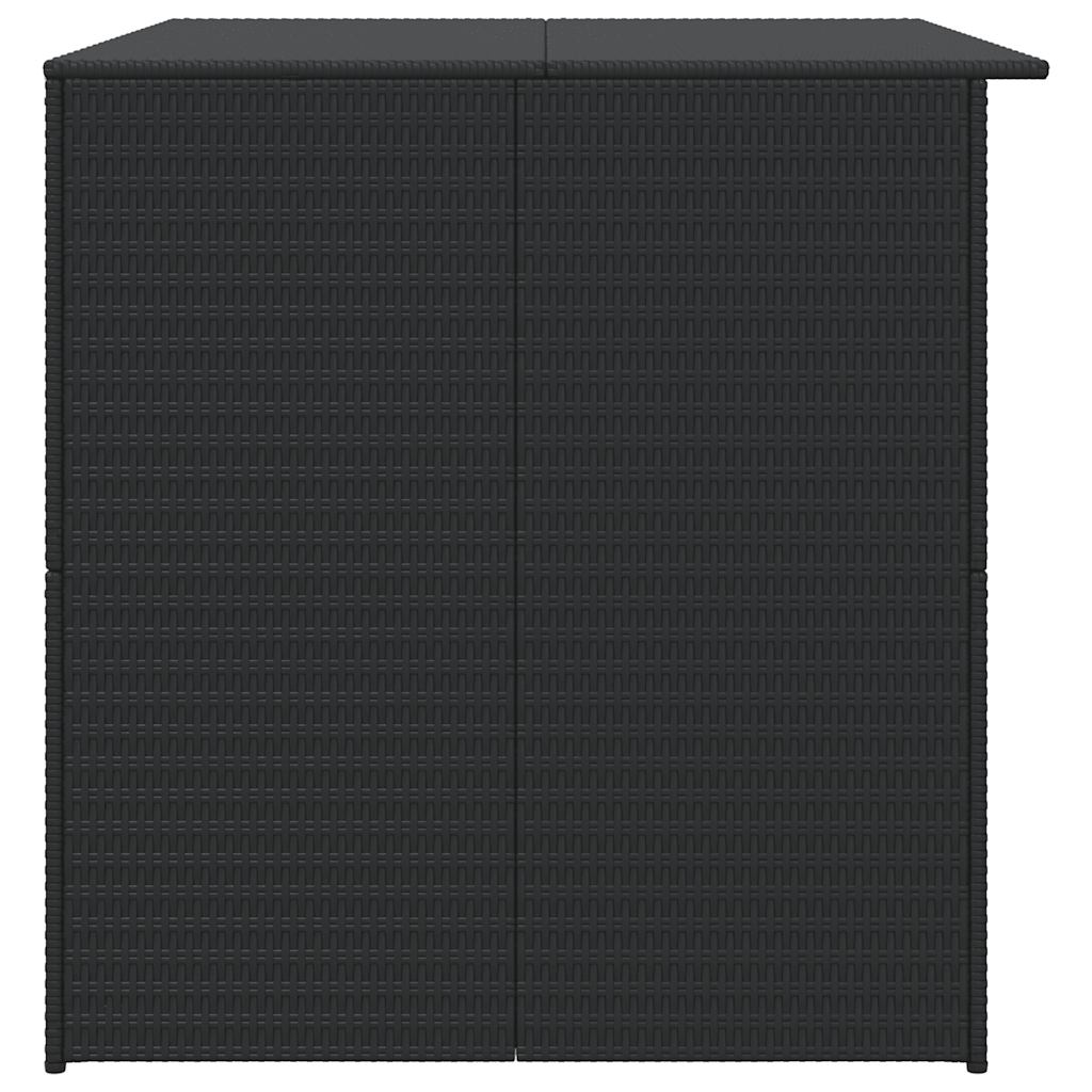 Baule da Giardino Nero 150x100x100 cm in Polyrattan