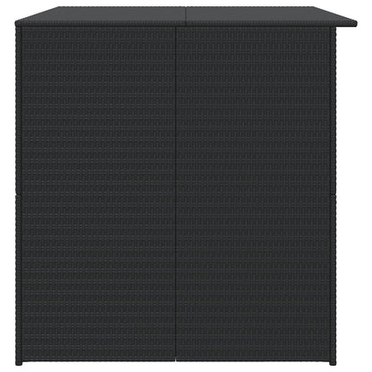 Baule da Giardino Nero 150x100x100 cm in Polyrattan