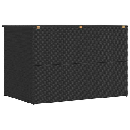 Baule da Giardino Nero 150x100x100 cm in Polyrattan - homemem39
