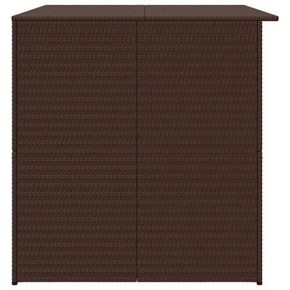 Baule da Giardino Marrone 150x100x100 cm in Polyrattan
