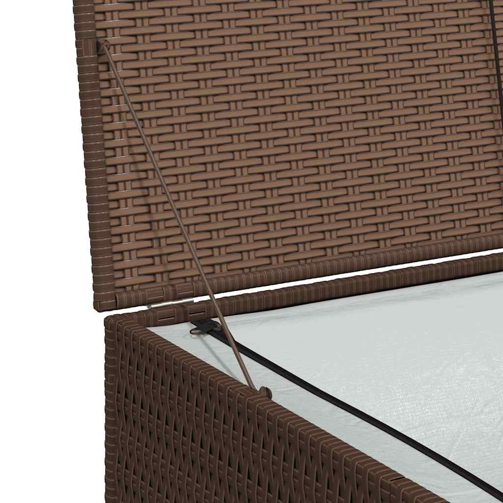 Baule da Giardino Marrone 150x100x100 cm in Polyrattan - homemem39