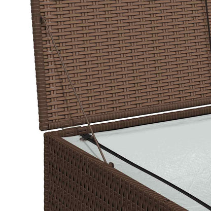 Baule da Giardino Marrone 150x100x100 cm in Polyrattan - homemem39