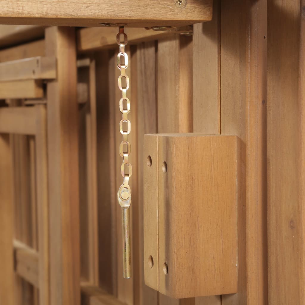 Lettino Prendisole Pieghevole in Legno Massello di Acacia