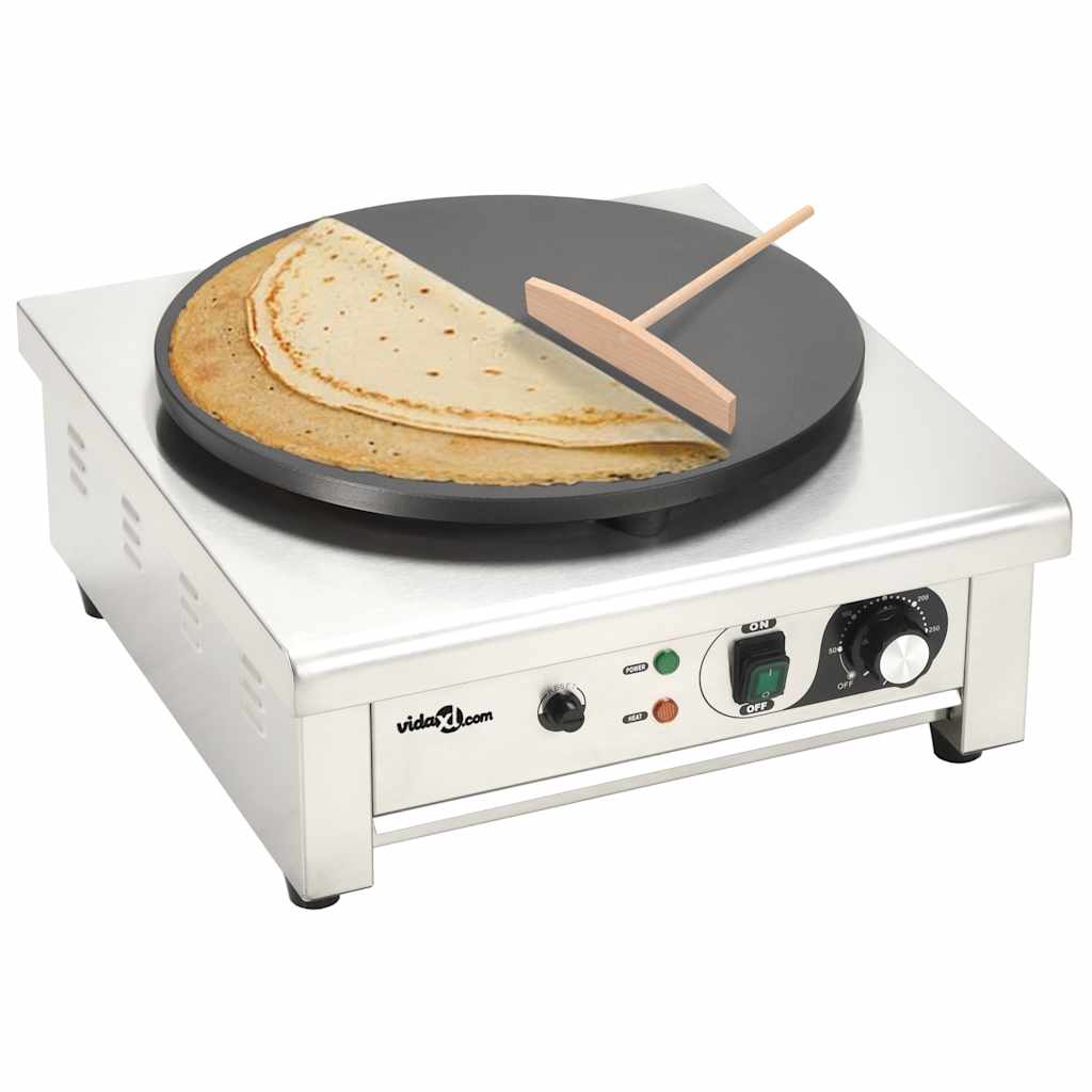 Piastra Elettrica per Crepes con Vassoio Estraibile 40 cm 3000 W - homemem39