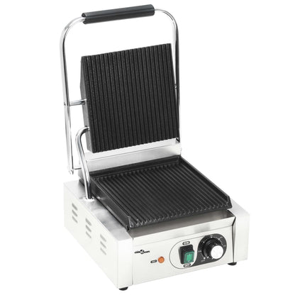 Griglia per Panini Scanalata in Acciaio Inox 1800W 31x30,5x20cm - homemem39