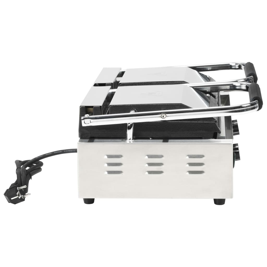 Doppia Griglia per Panini Scanalata 3600 W 57x30,5x20 cm - homemem39