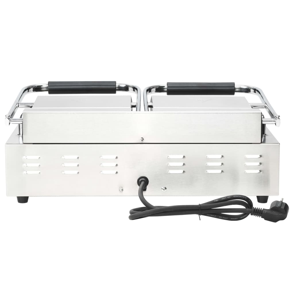 Doppia Griglia per Panini Scanalata 3600 W 57x30,5x20 cm - homemem39