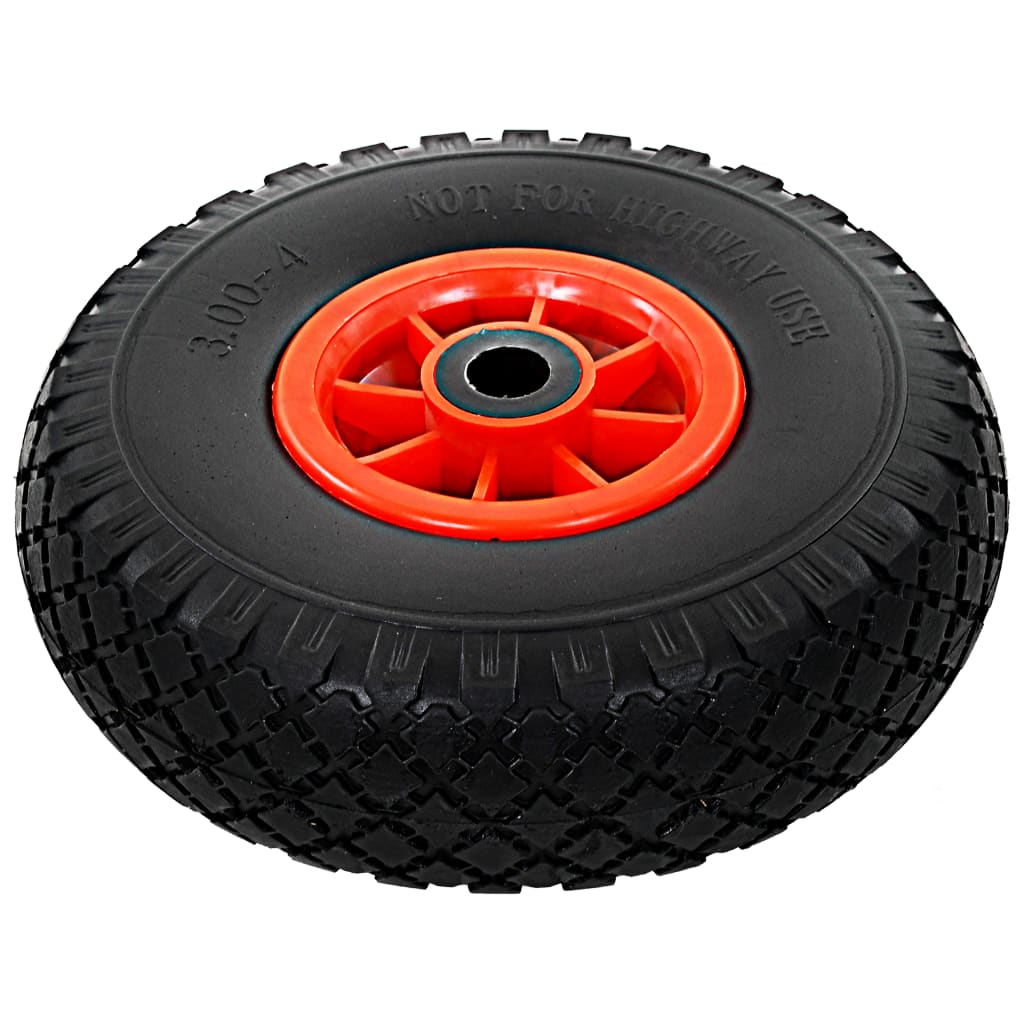Ruote Carrello a Mano 4 pz in PU Solido 3.00-4 (260x85) | homemem39