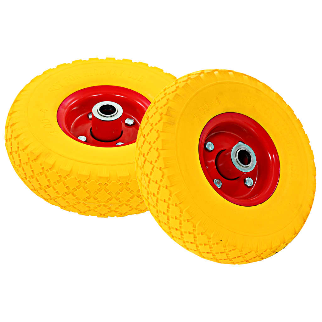 Ruote Carrello a Mano 4 pz in PU Solido 3.00-4 (260x85) | homemem39