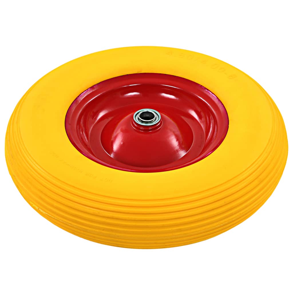 Ruota per Carriola con Asse in PU Solido 4.00-8 390 mm | homemem39