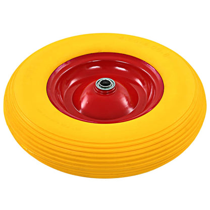 Ruota per Carriola con Asse in PU Solido 4.00-8 390 mm | homemem39