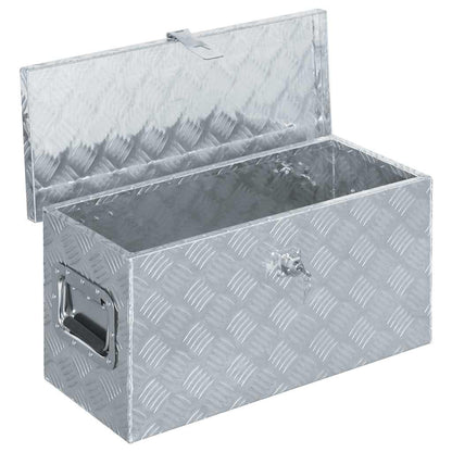 Cassetta in Alluminio 61,5x26,5x30 cm Argento | homemem39